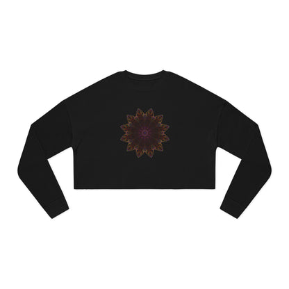 Women's Cropped Sweatshirt - Love Light Mandalas No.12