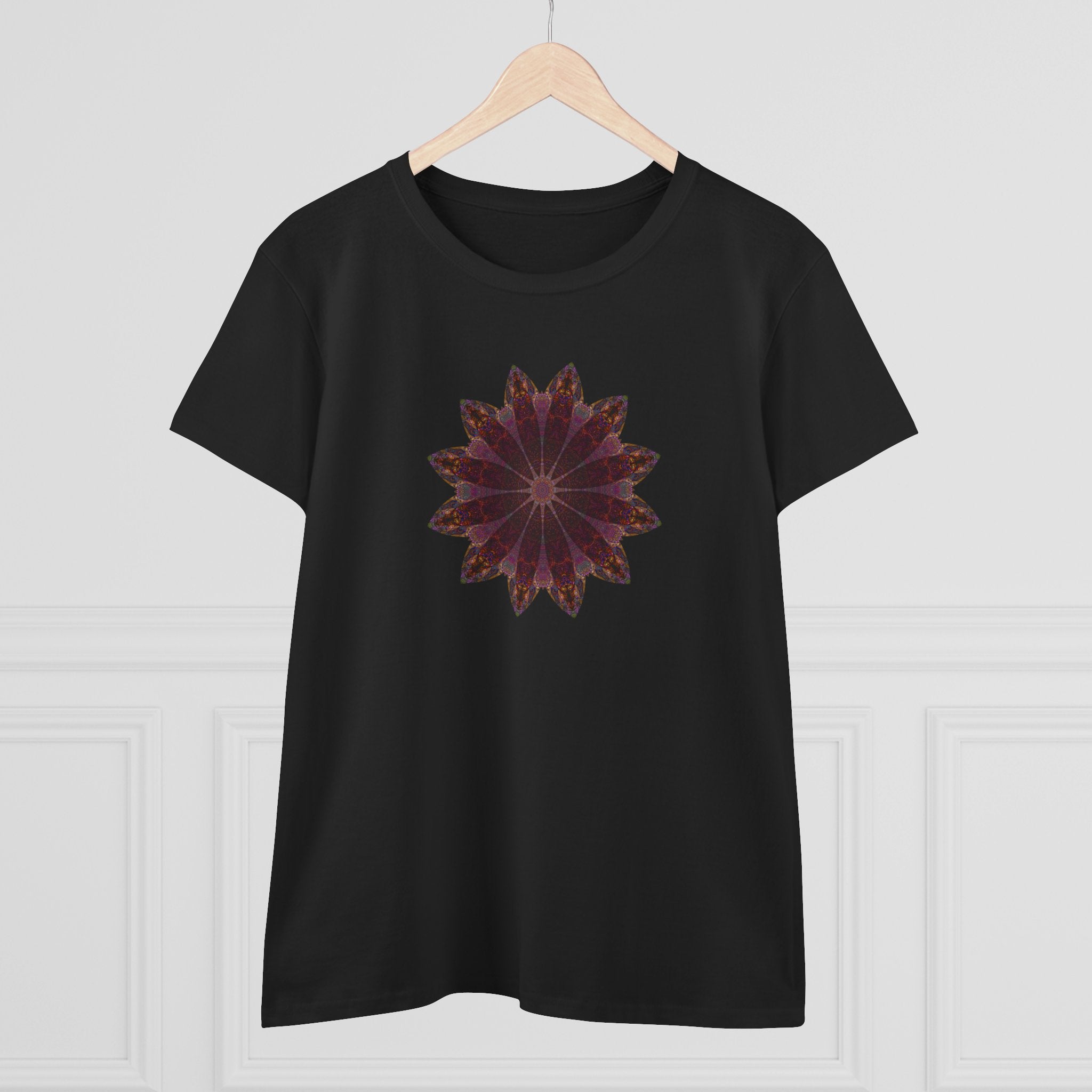 Women's Midweight Cotton Tee - Love Light Mandalas No.5
