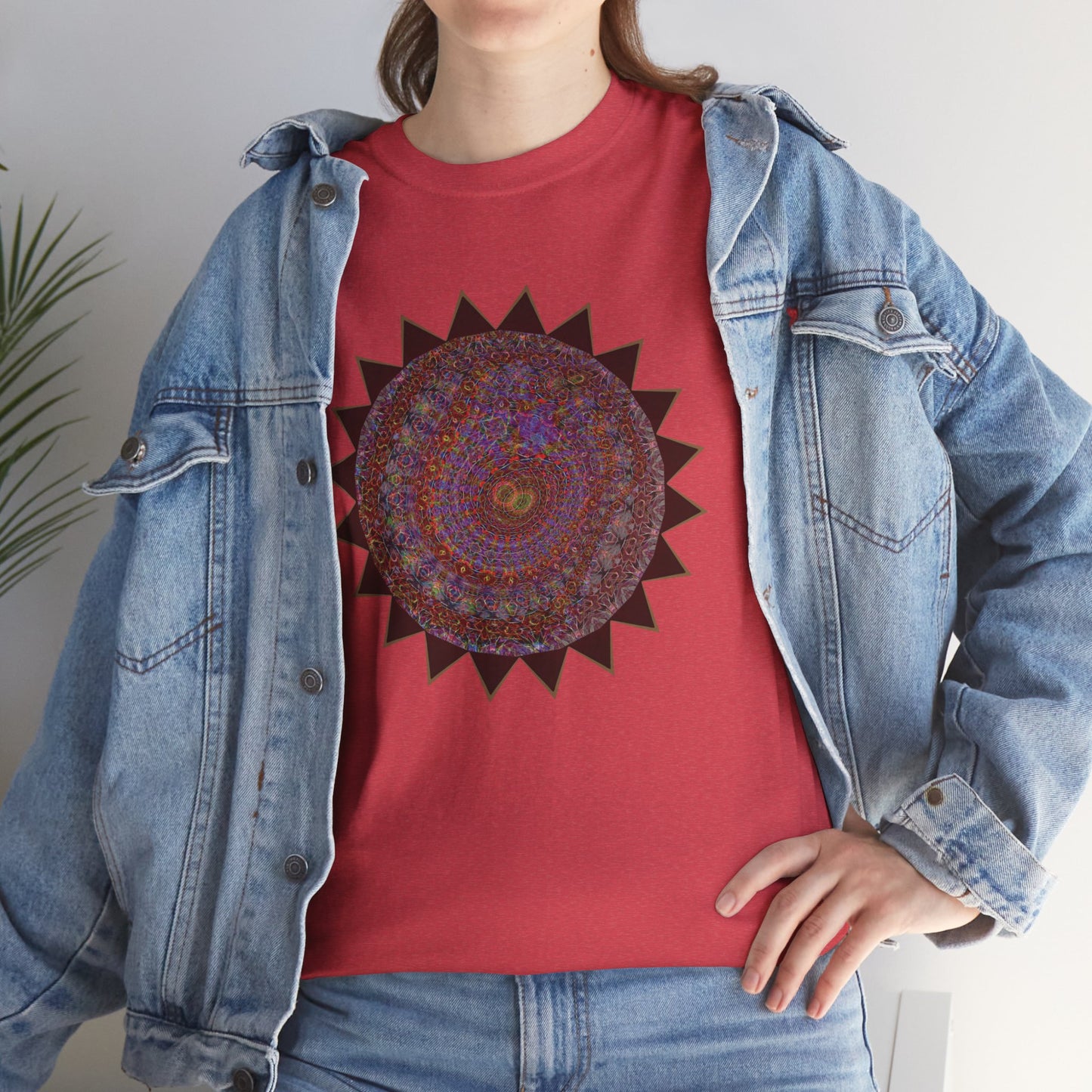 Unisex Heavy Cotton Tee - Mycelium Mandalas No.M18K4