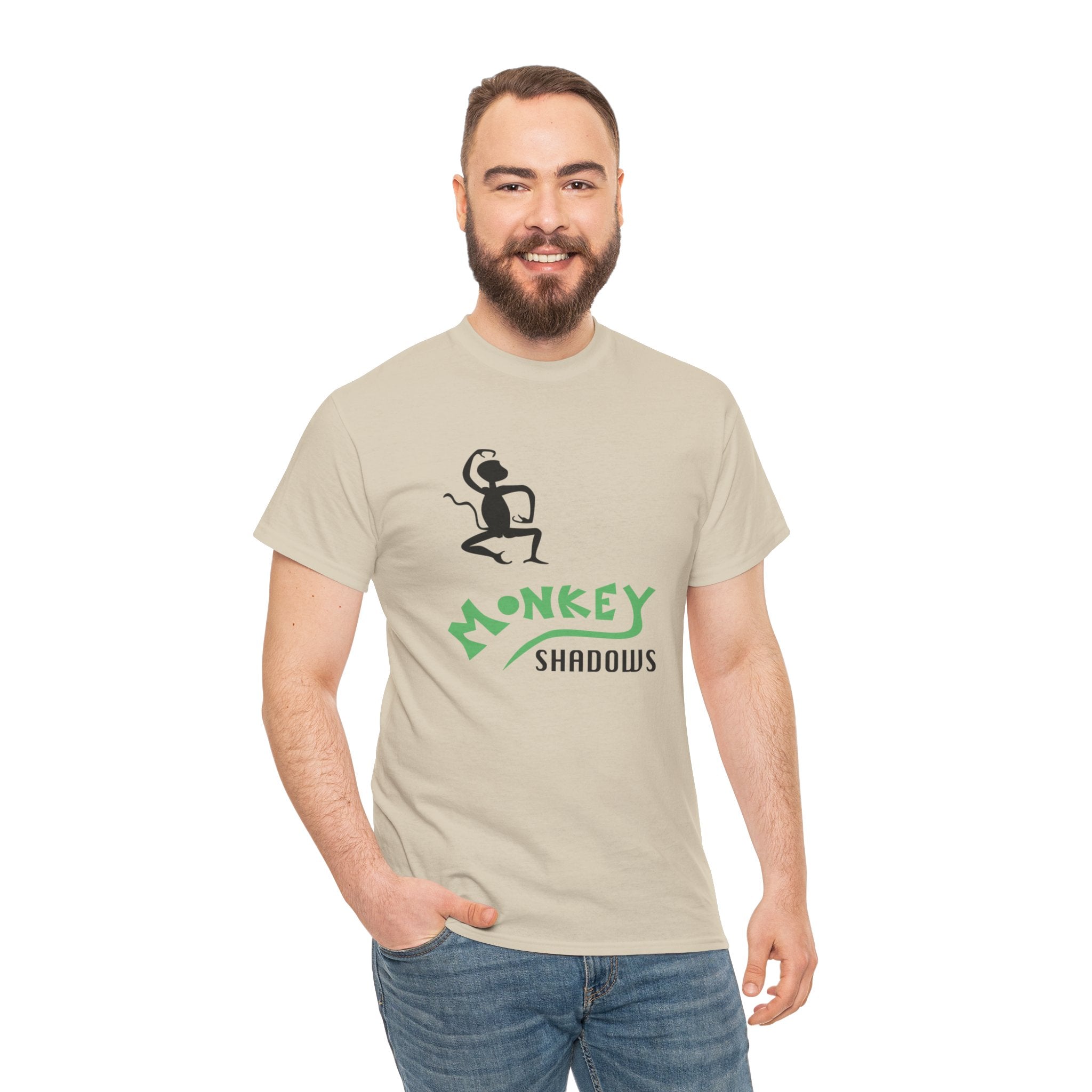 Unisex Heavy Cotton Tee - Monkey Shadows