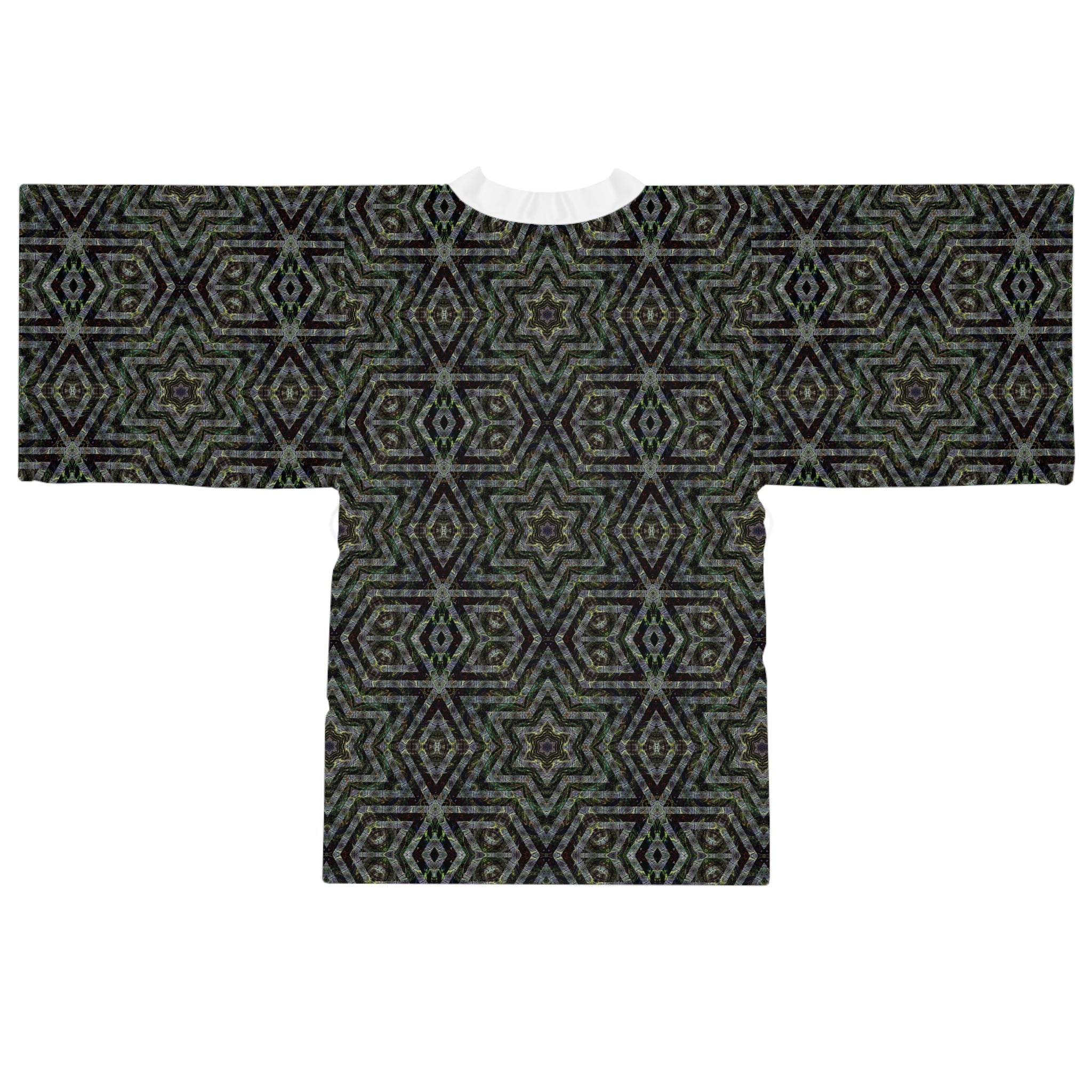 Long Sleeve Kimono Robe - P5 Kaleidoscopic No.10