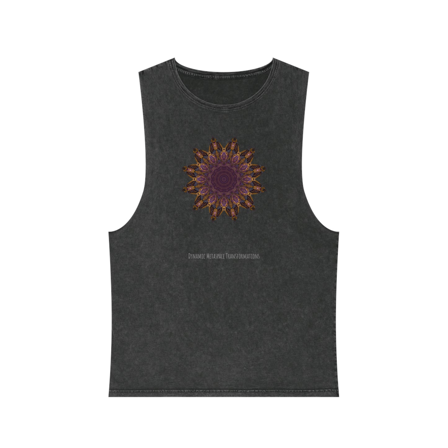 Unisex Stonewash Tank Top - Love Light Mandalas No.1