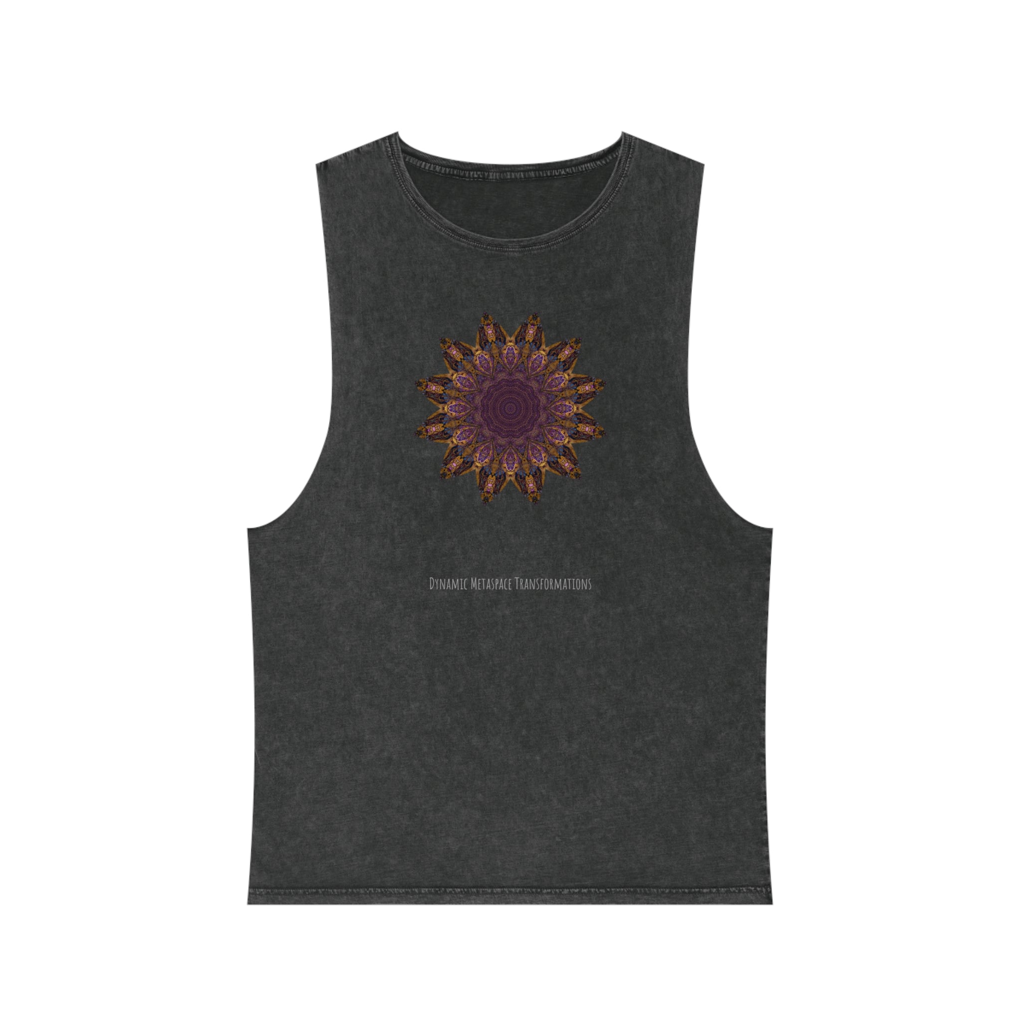 Unisex Stonewash Tank Top - Love Light Mandalas No.1