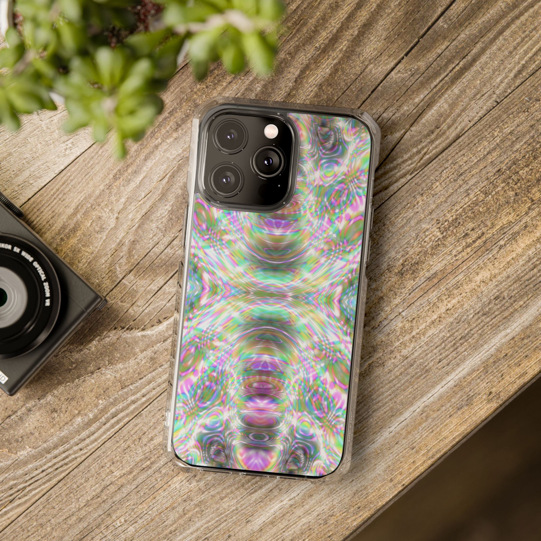 iPhone 14 Magnetic Clear Impact Case - DMT Scribe Tiles No.7