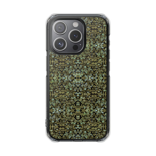 iPhone 15 Magnetic Clear Impact Case - Hidden Weave Series No.4