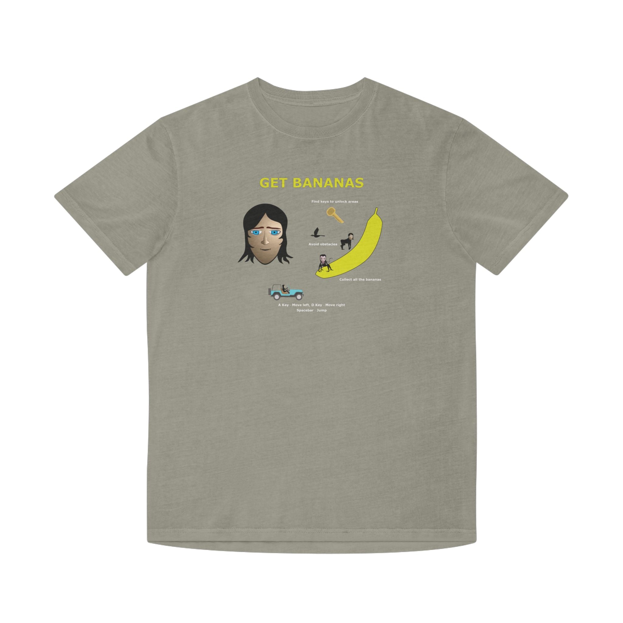 Unisex Faded Shirt - Monkey Shadows Get Bananas
