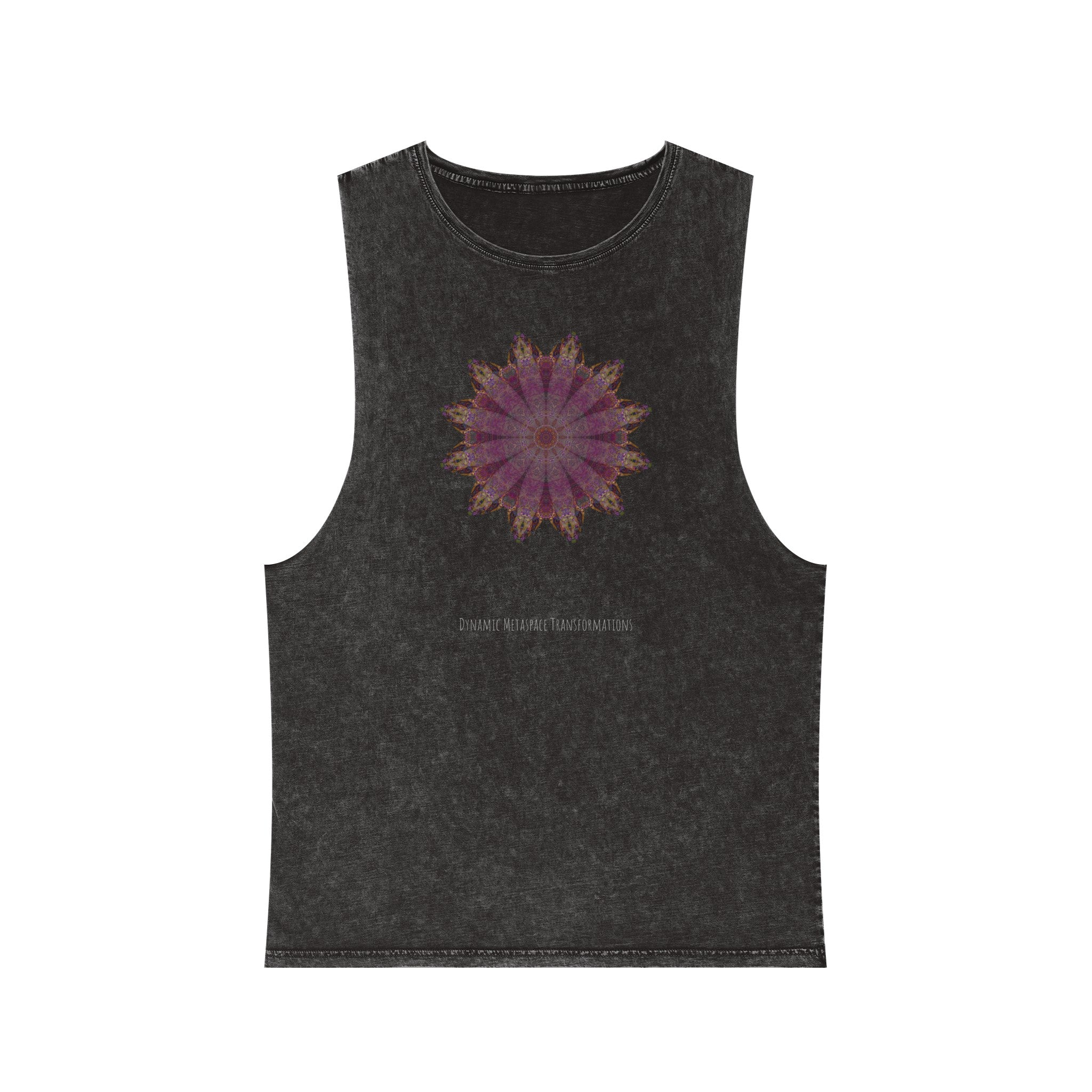 Unisex Stonewash Tank Top - Love Light Mandalas No.6