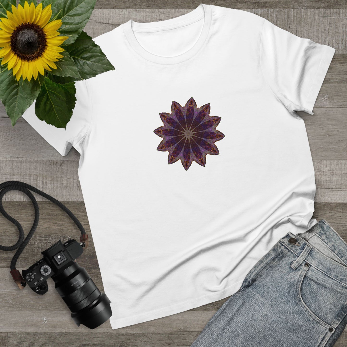 Women’s Maple Tee - Love Light Mandalas No.11