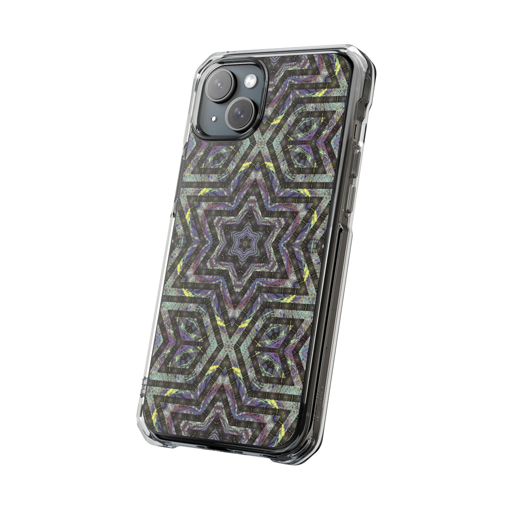 iPhone 15 Magnetic Clear Impact Case - P5 Kaleidoscopic No.1
