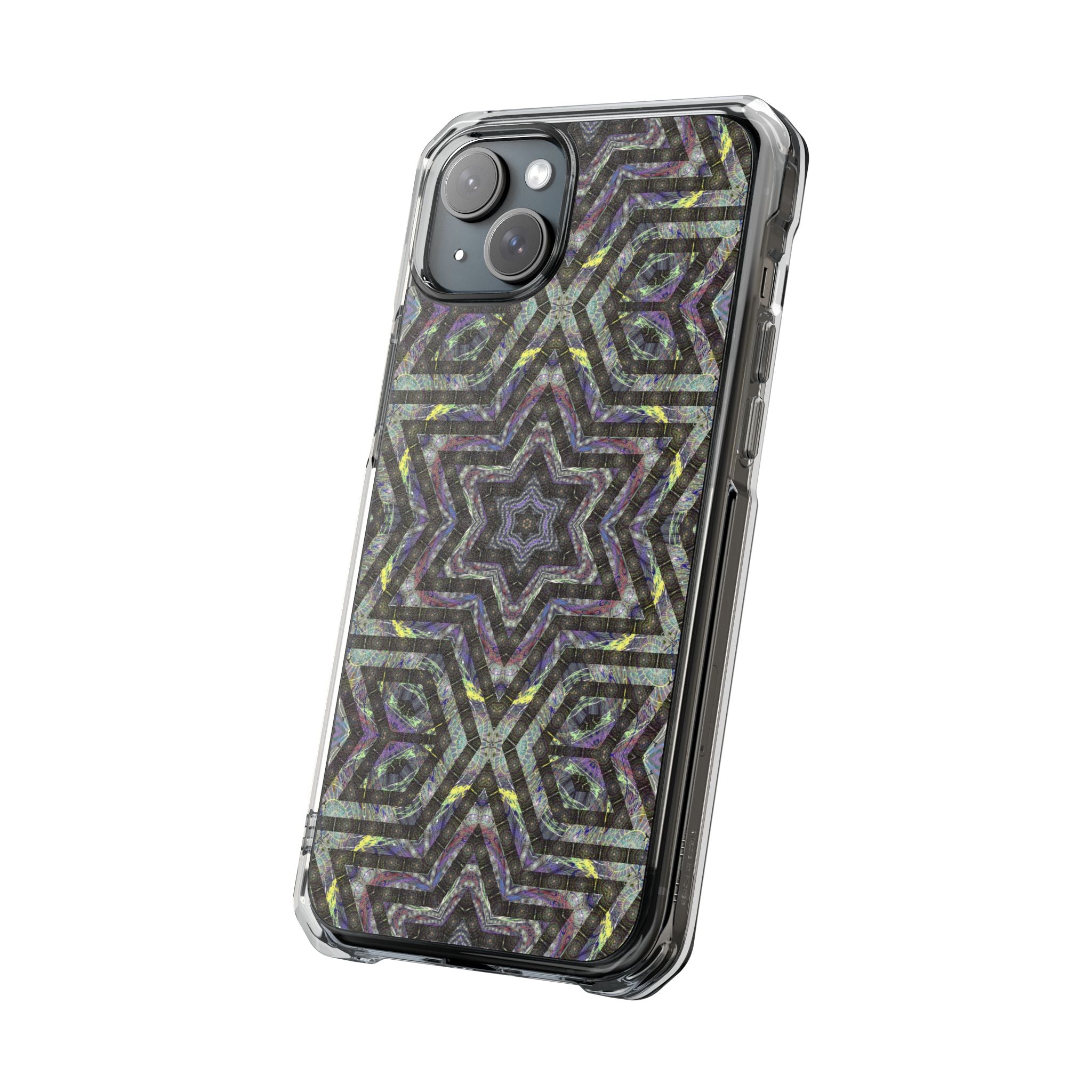 iPhone 15 Magnetic Clear Impact Case - P5 Kaleidoscopic No.1