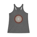 Women's Tri-Blend Racerback Tank - Mycelium Mandalas No.1