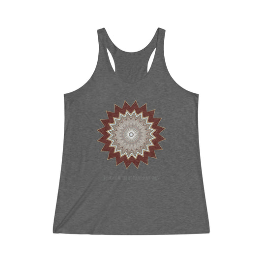 Women's Tri-Blend Racerback Tank - Mycelium Mandalas No.1