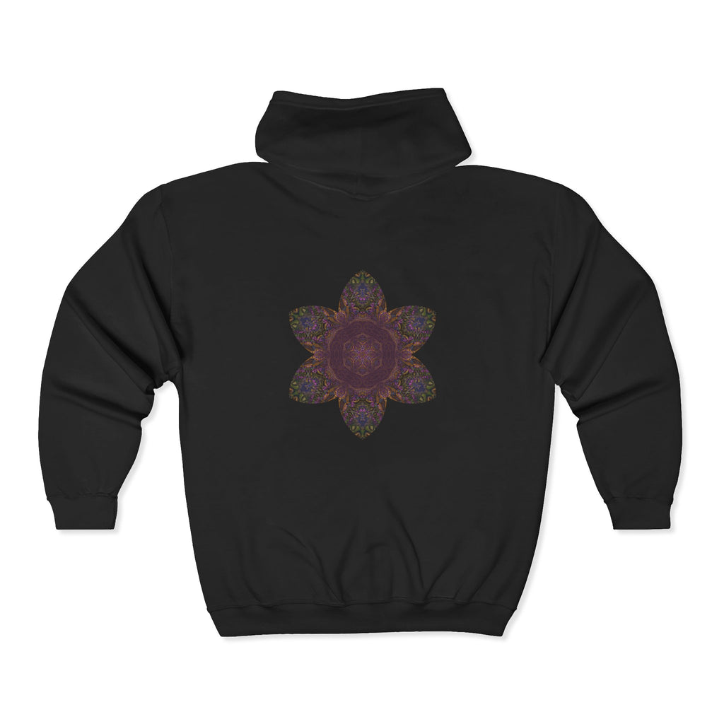 Unisex Heavy Blend™ Full Zip Hooded Sweatshirt - Love Light Mandalas No.3