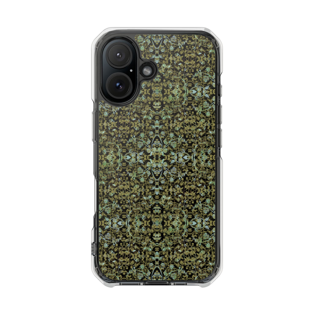 iPhone 16 Magnetic Clear Impact Case - Hidden Weave Series No.4