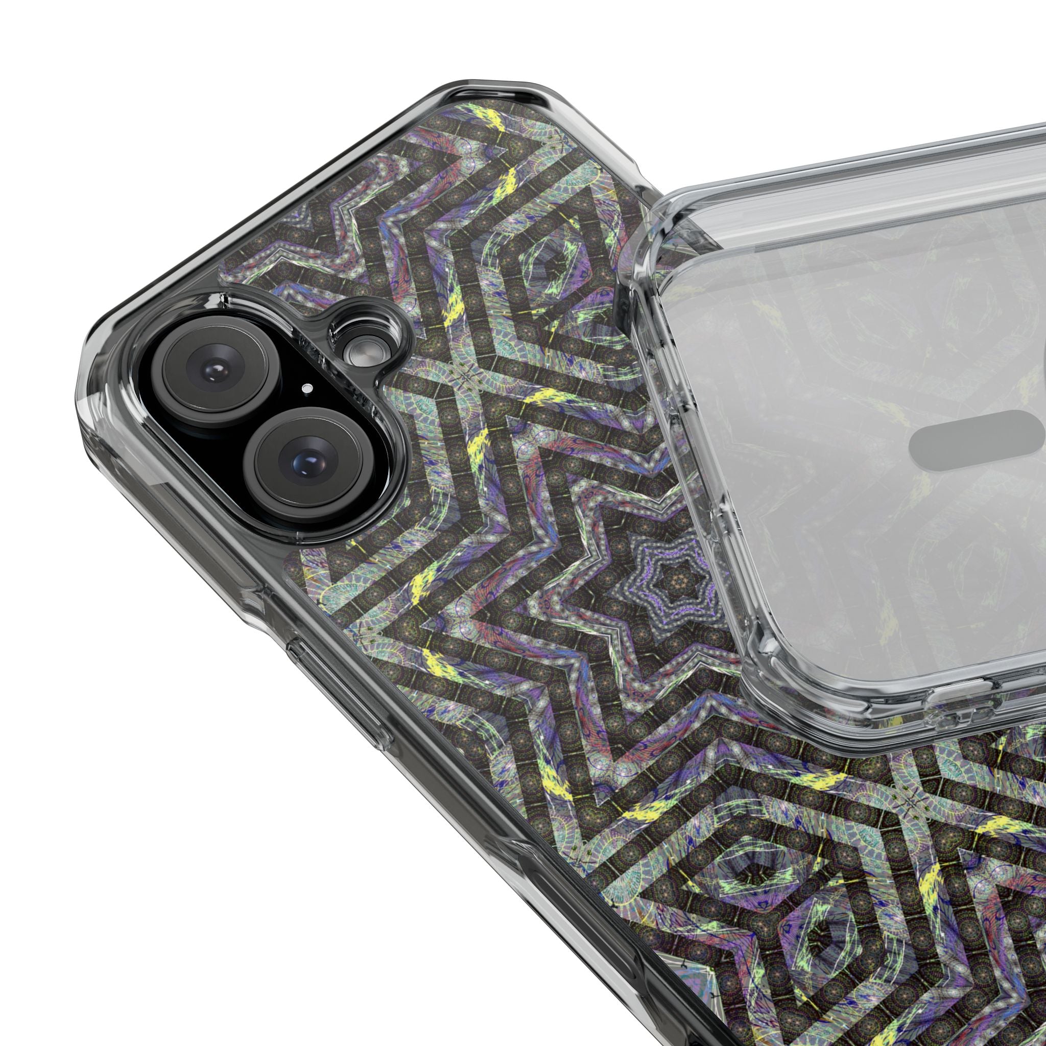 iPhone 16 Magnetic Clear Impact Case - P5 Kaleidoscopic No.1