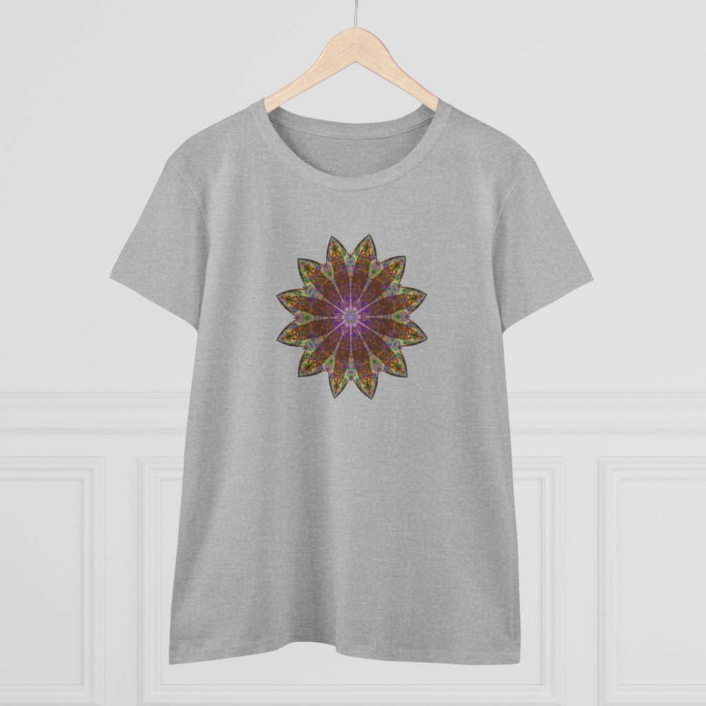 Women's Midweight Cotton Tee - Love Light Mandalas No.13