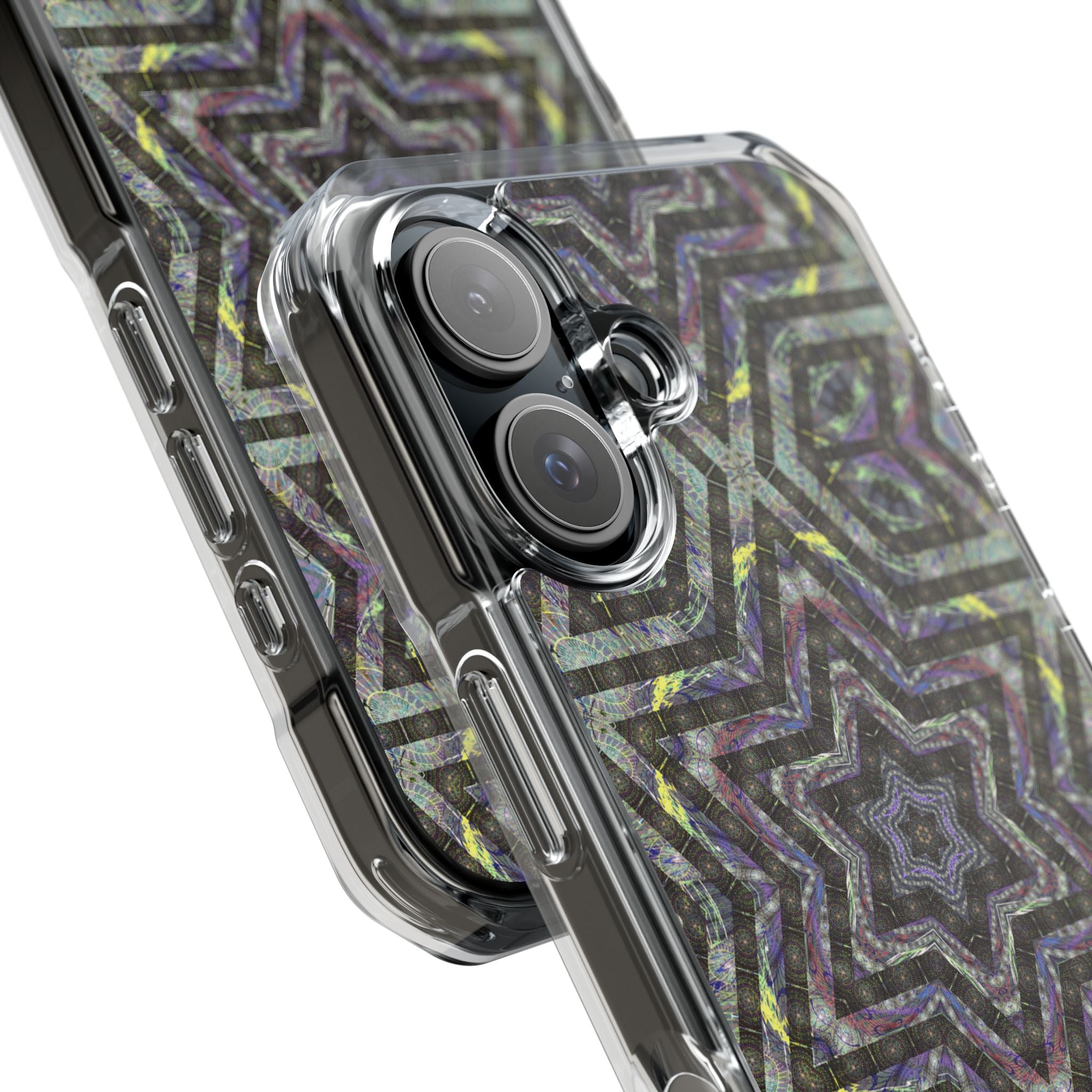 iPhone 16 Magnetic Clear Impact Case - P5 Kaleidoscopic No.1