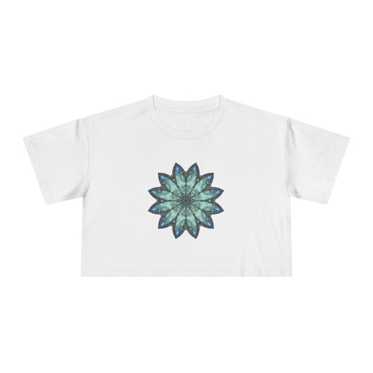Women's Cropped Tee - Love Light Mandalas No.20