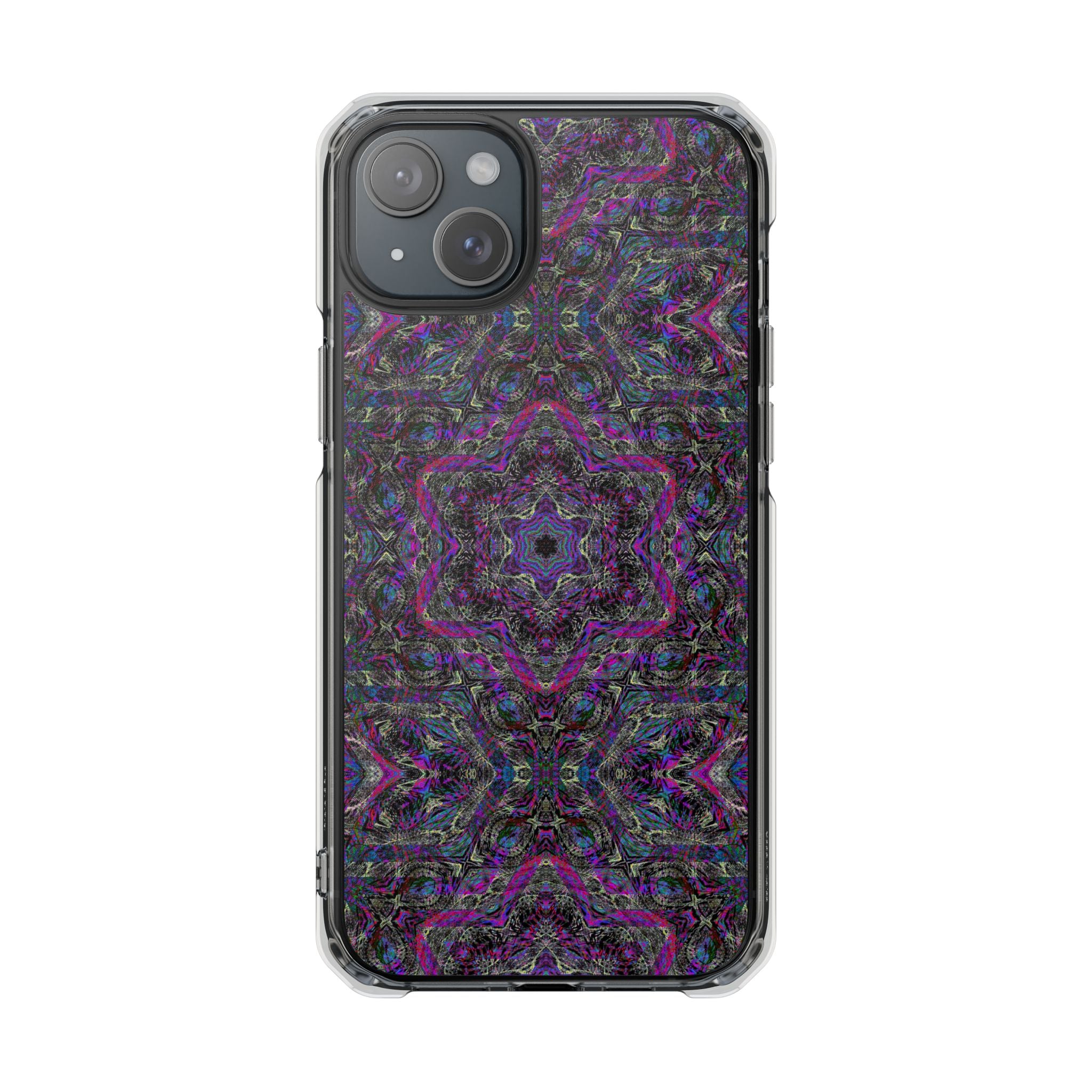 iPhone 15 Magnetic Clear Impact Case - P5 Kaleidoscopic No.33