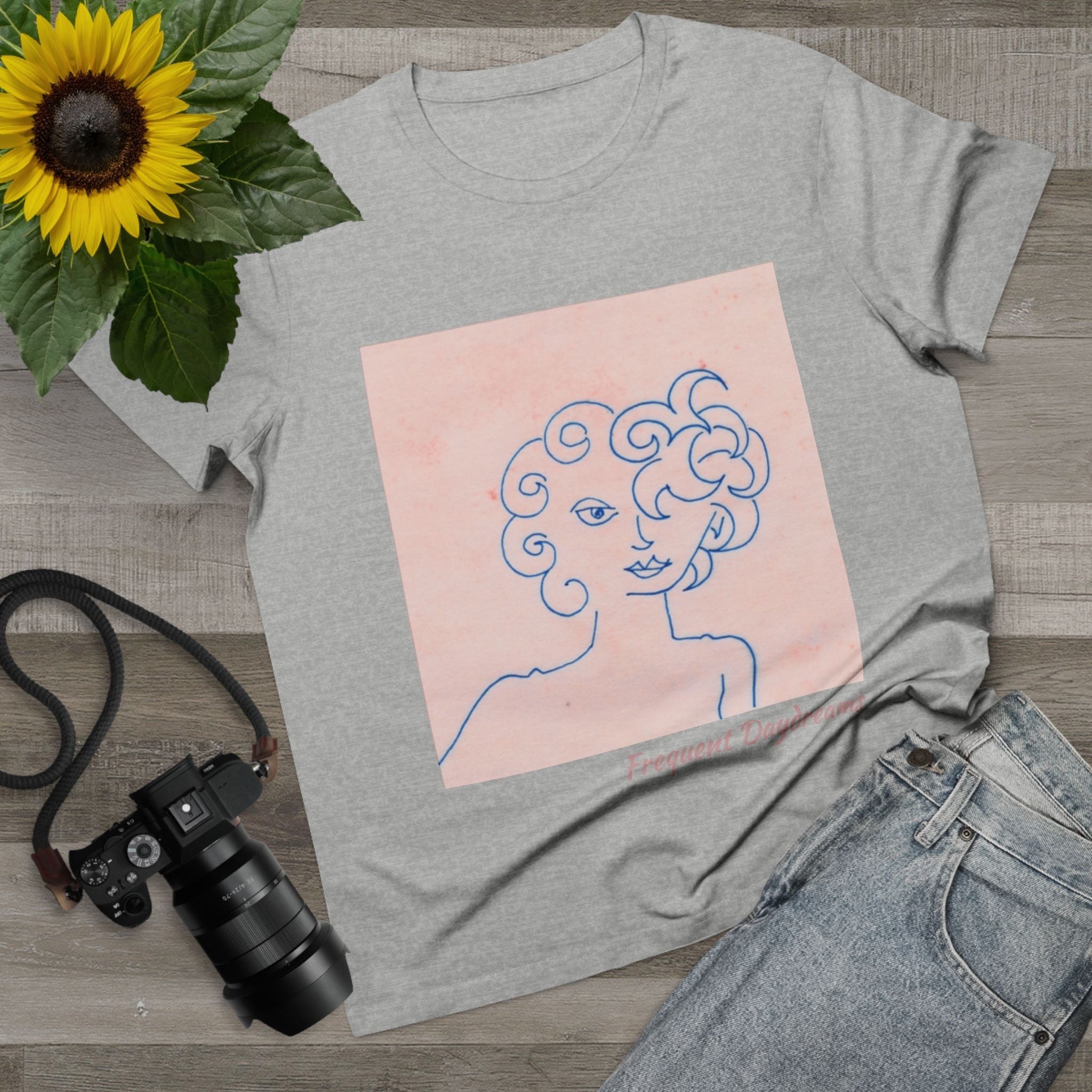 Women’s Maple Tee - Frequent Daydreams Sketch No.47