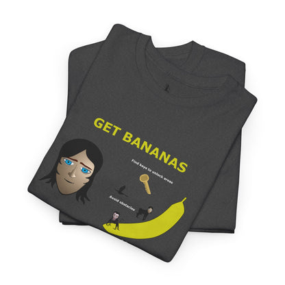 Unisex Heavy Cotton Tee - Monkey Shadows Get Bananas