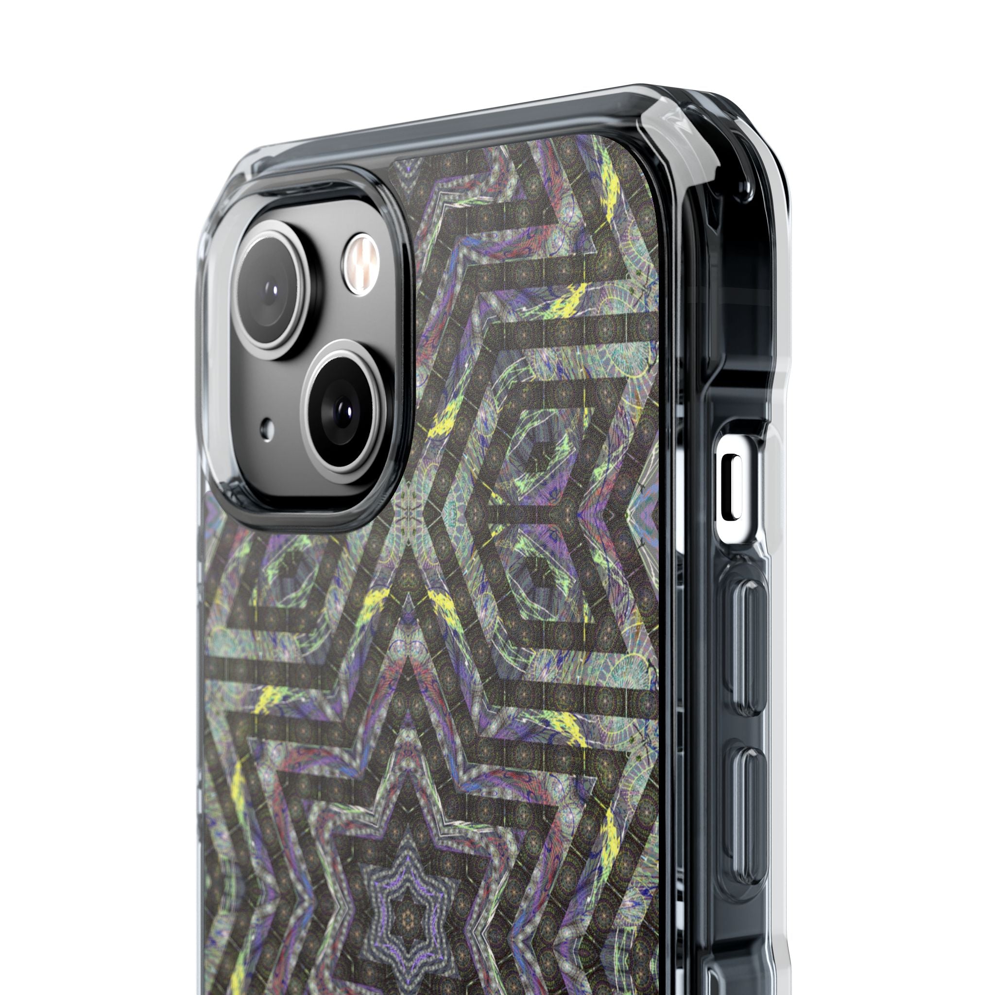 iPhone 14 Magnetic Clear Impact Case - P5 Kaleidoscopic No.1