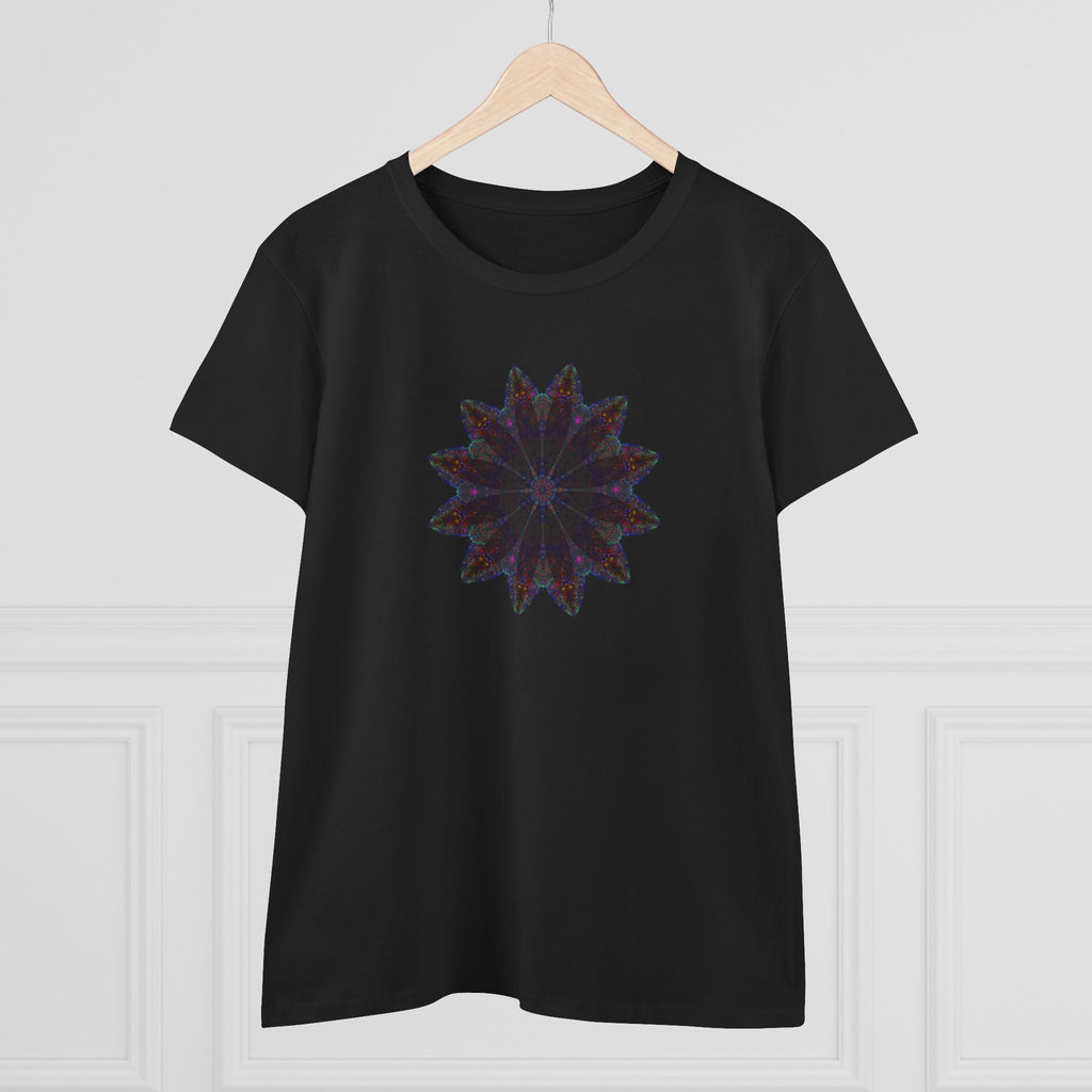 Women's Midweight Cotton Tee - Love Light Mandalas No.25