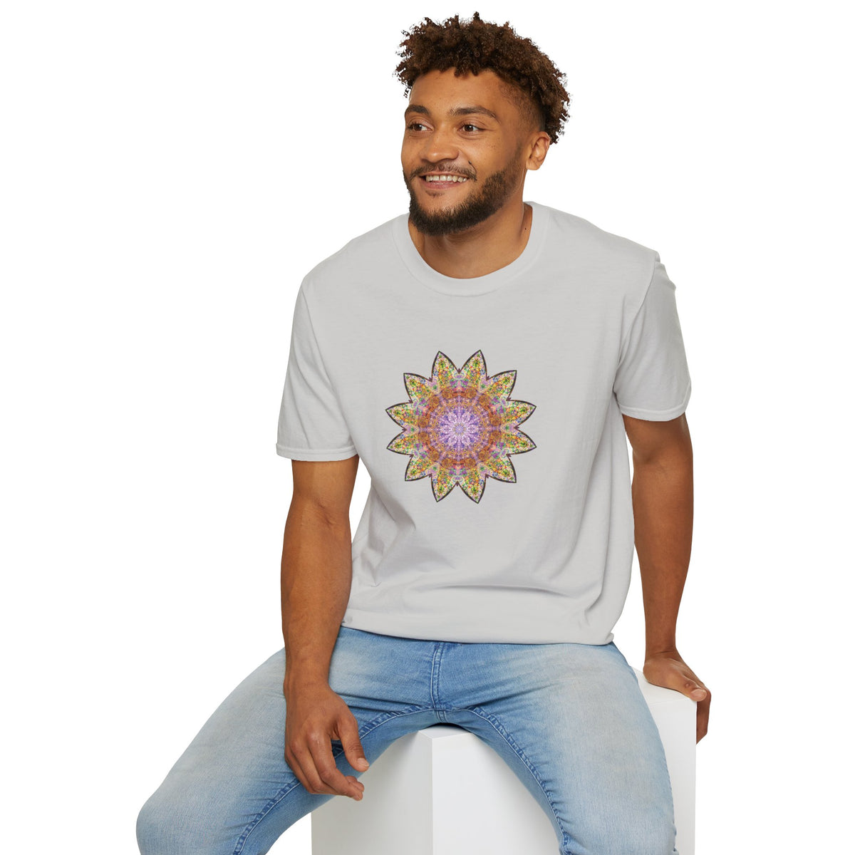 Unisex Softstyle T-Shirt - Love Light Mandalas No.14