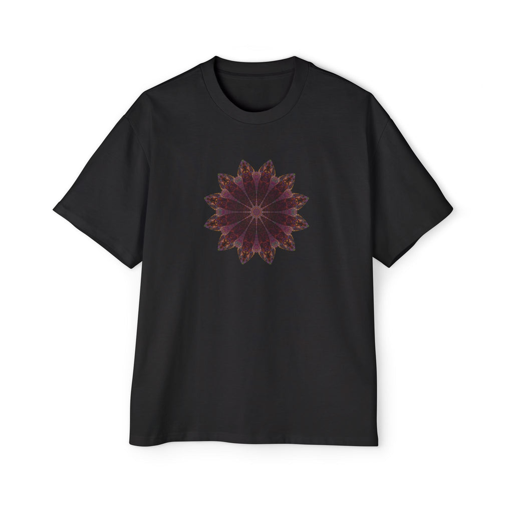 Men's Heavy Oversized Tee - Love Light Mandalas No.5