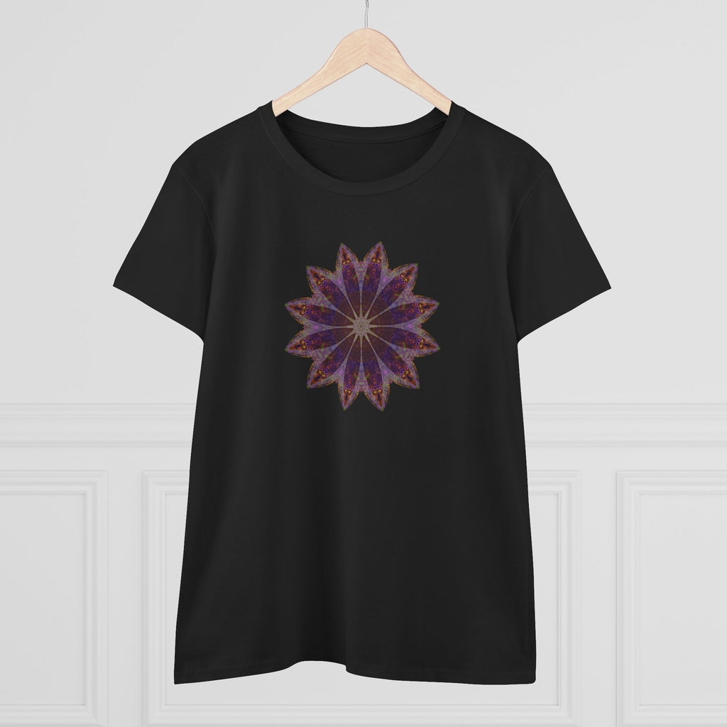 Women's Midweight Cotton Tee - Love Light Mandalas No.11