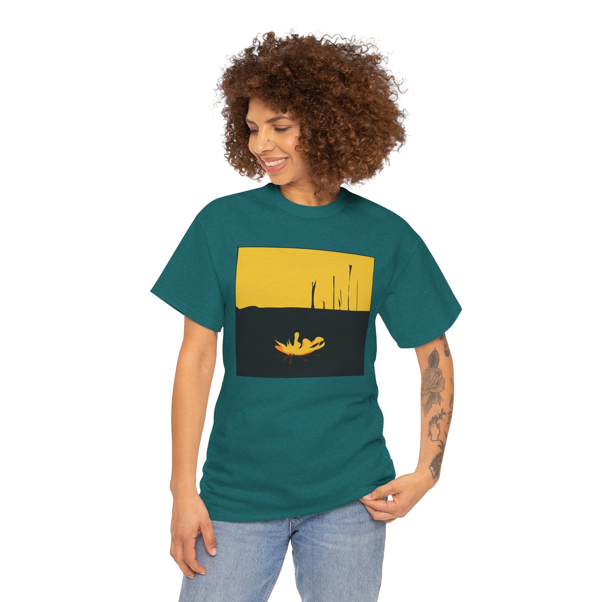 Unisex Heavy Cotton Tee - The Traveller Series (Fire)