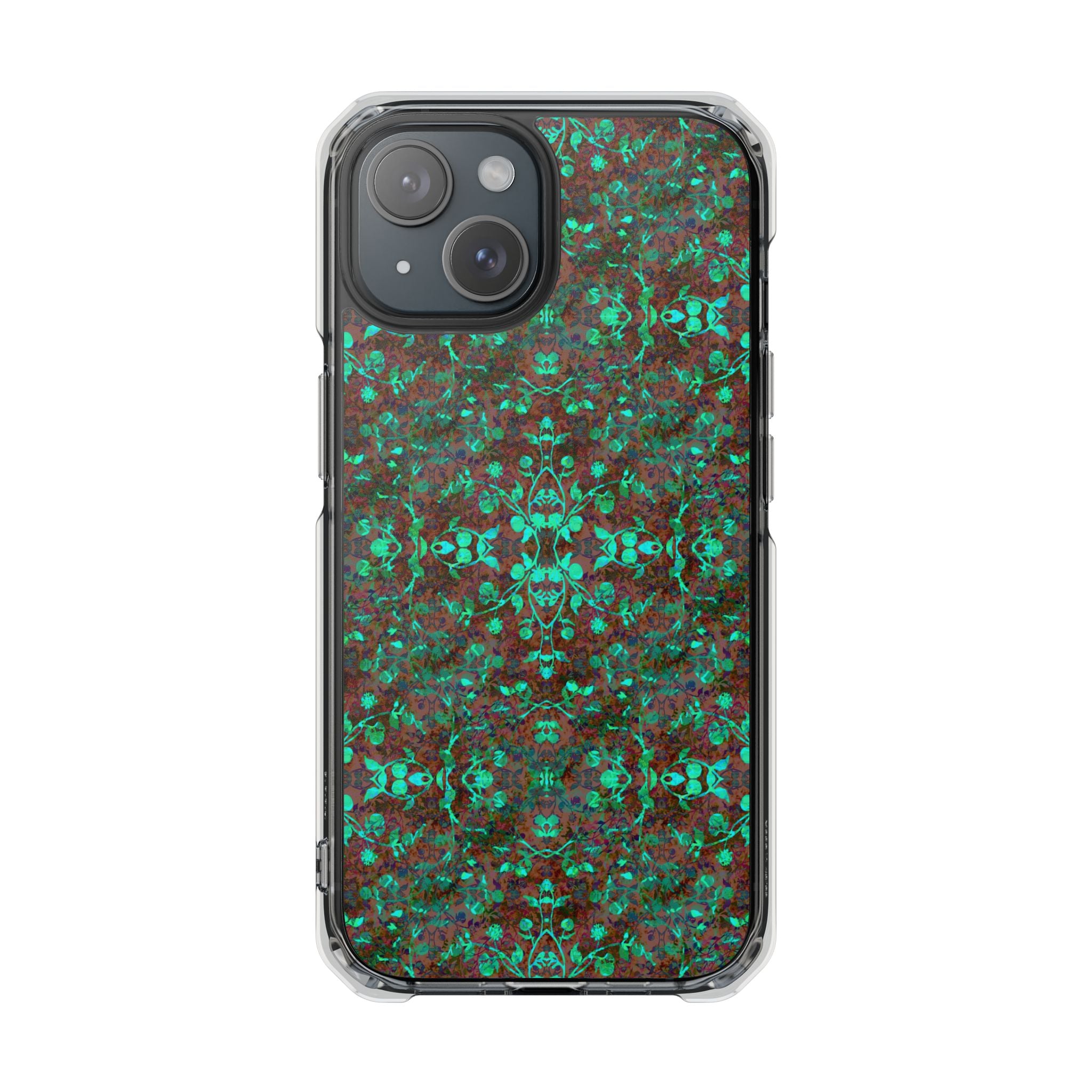 iPhone 15 Magnetic Clear Impact Case - Hidden Weave Series No.29