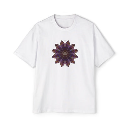 Men's Heavy Oversized Tee - Love Light Mandalas No.11