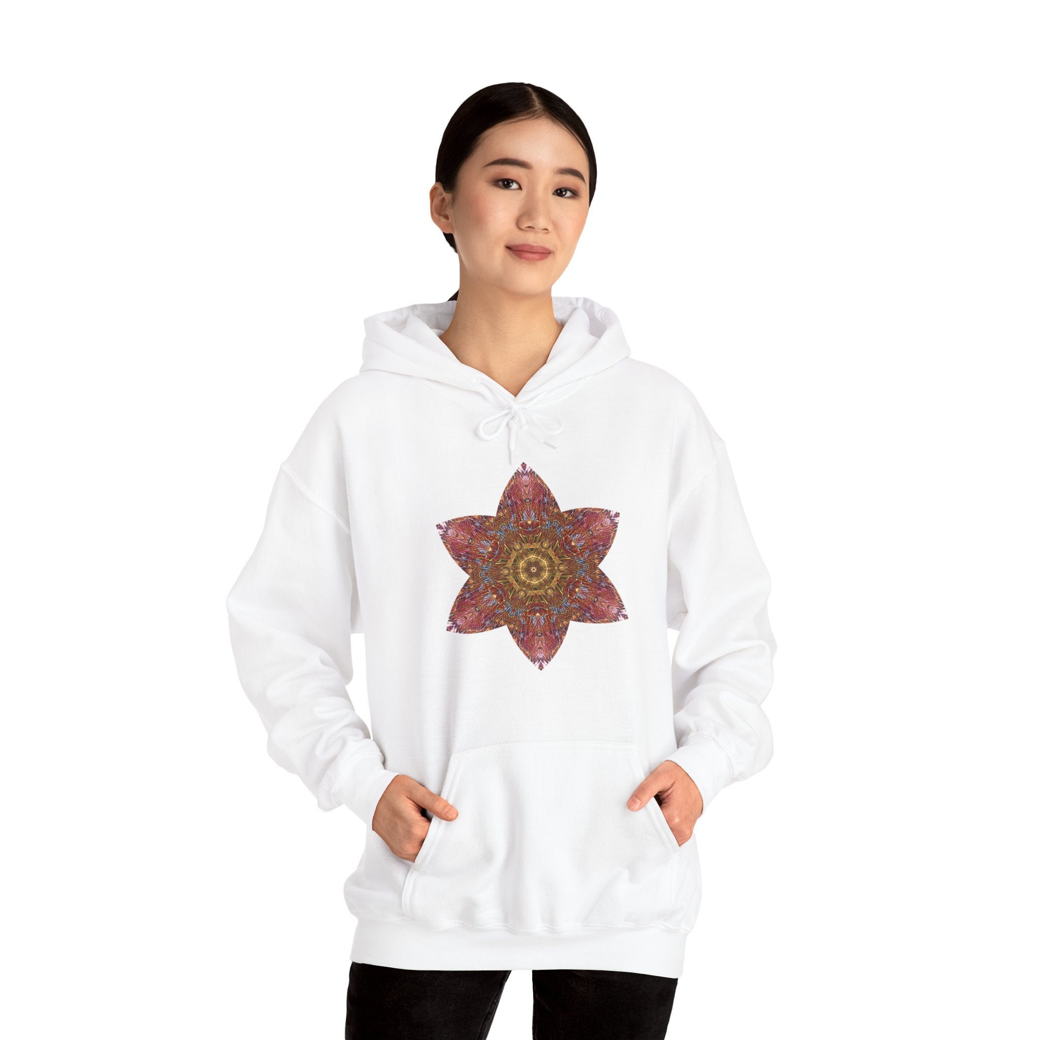 Unisex Heavy Blend™ Hooded Sweatshirt - Starflower Mandalas No.3