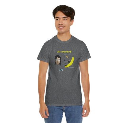 Unisex Heavy Cotton Tee - Monkey Shadows Get Bananas
