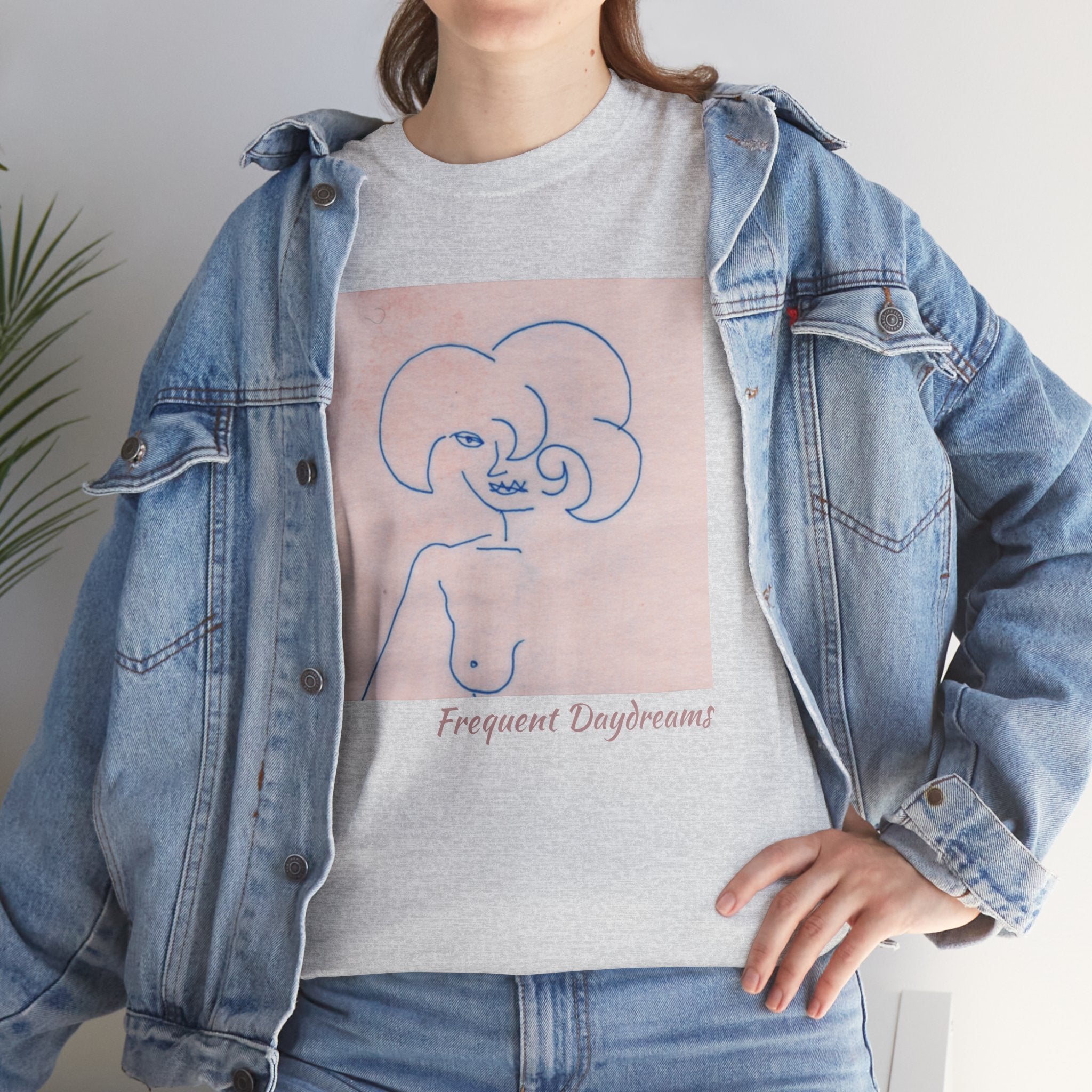 Unisex Heavy Cotton Tee - Frequent Daydreams Sketch No.45