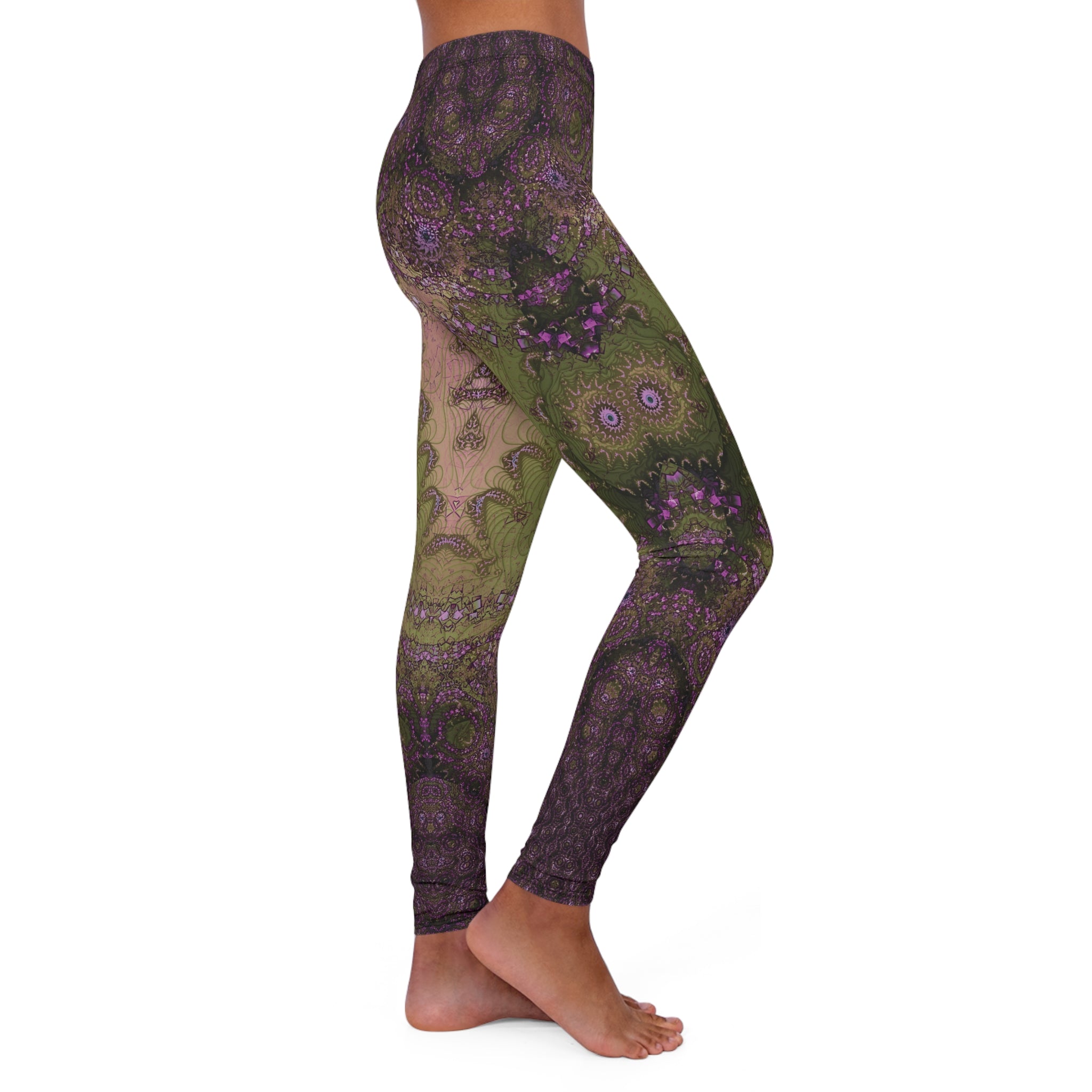 Spandex Leggings - Love Light Fractals No.8a