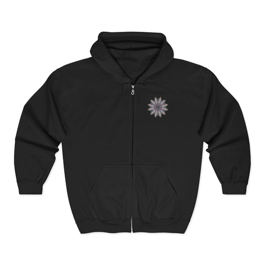 Unisex Heavy Blend™ Full Zip Hooded Sweatshirt - Love Light Mandalas No.21