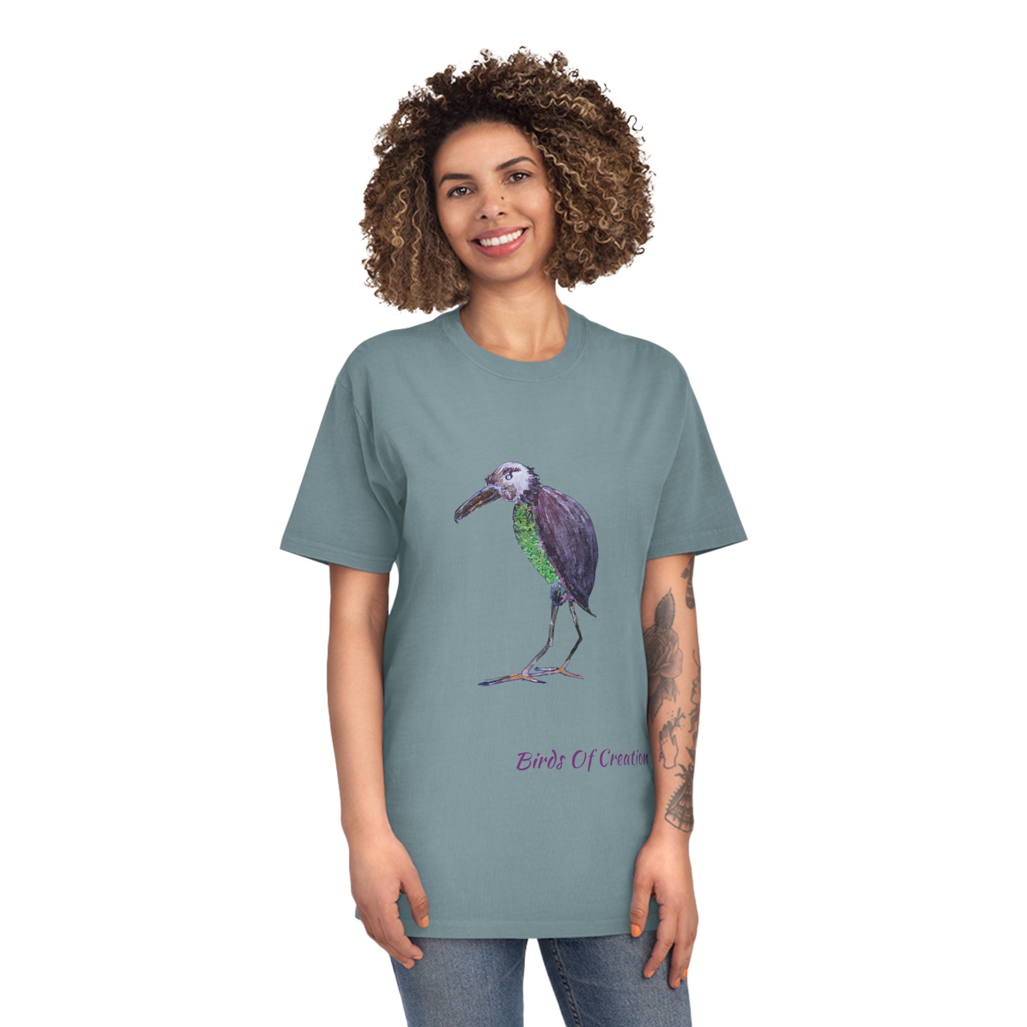 Unisex Faded Shirt - Birds Of Creation No.2
