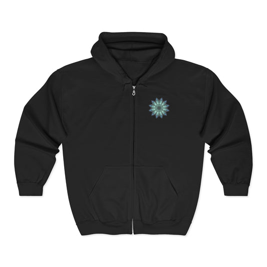 Unisex Heavy Blend™ Full Zip Hooded Sweatshirt - Love Light Mandalas No.20