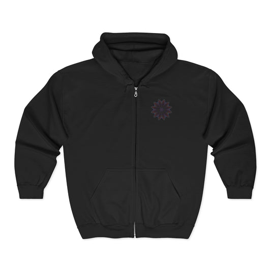 Unisex Heavy Blend™ Full Zip Hooded Sweatshirt - Love Light Mandalas No.25