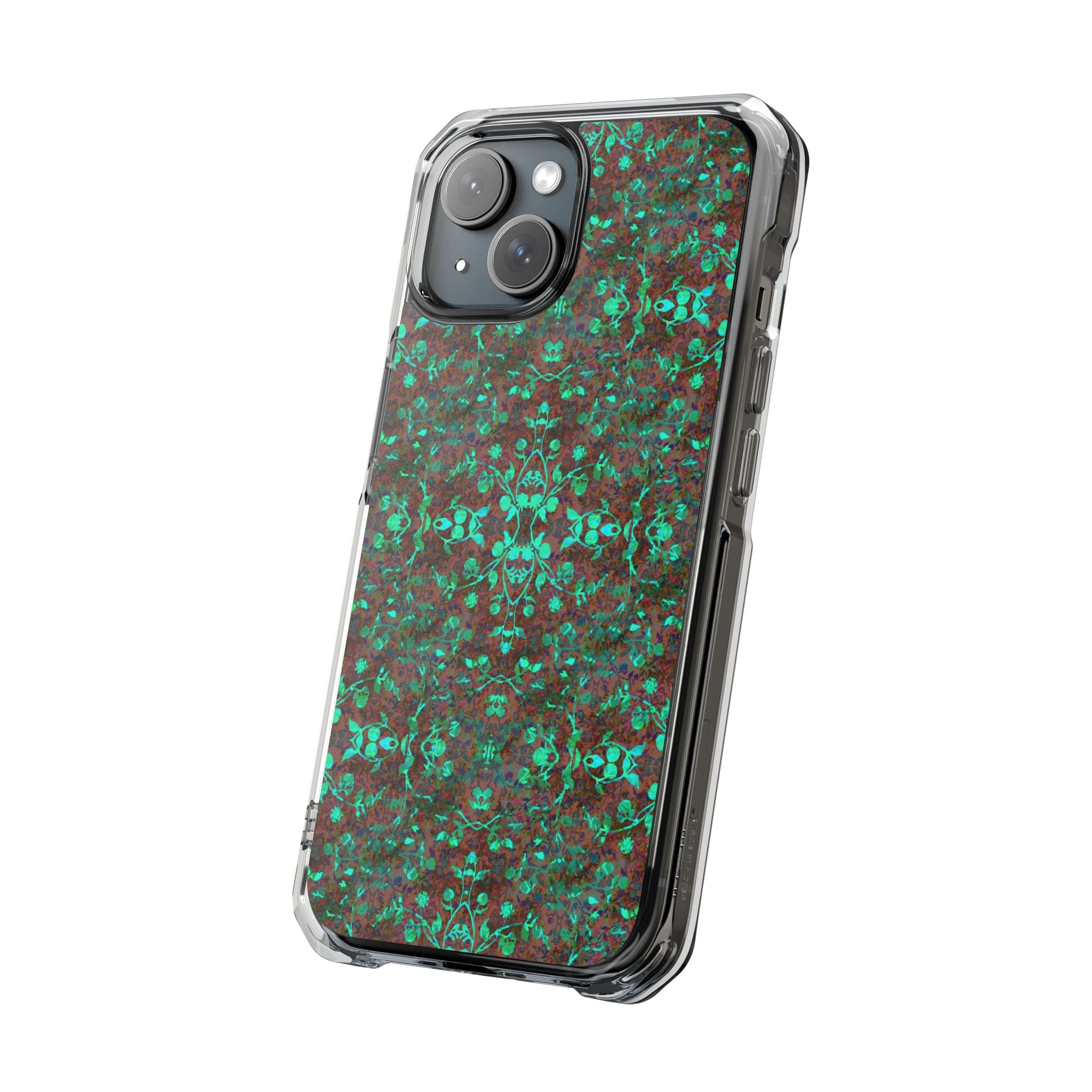 iPhone 15 Magnetic Clear Impact Case - Hidden Weave Series No.29