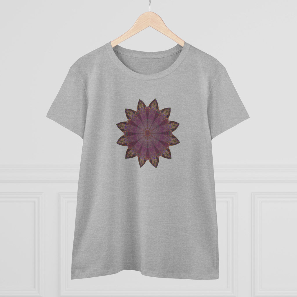 Women's Midweight Cotton Tee - Love Light Mandalas No.6