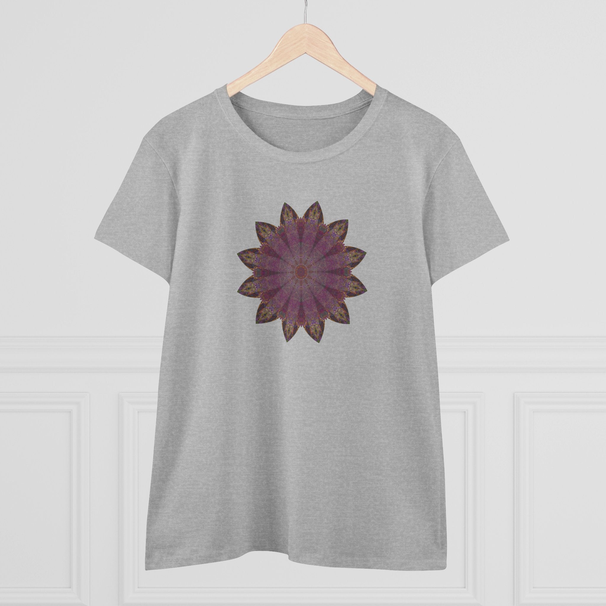 Women's Midweight Cotton Tee - Love Light Mandalas No.6