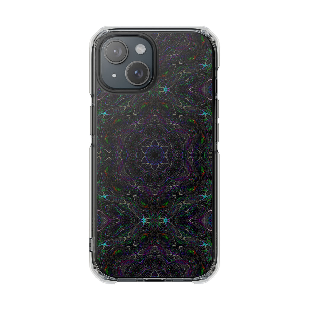 iPhone 15 Magnetic Clear Impact Case - P5 Kaleidoscopic No.32