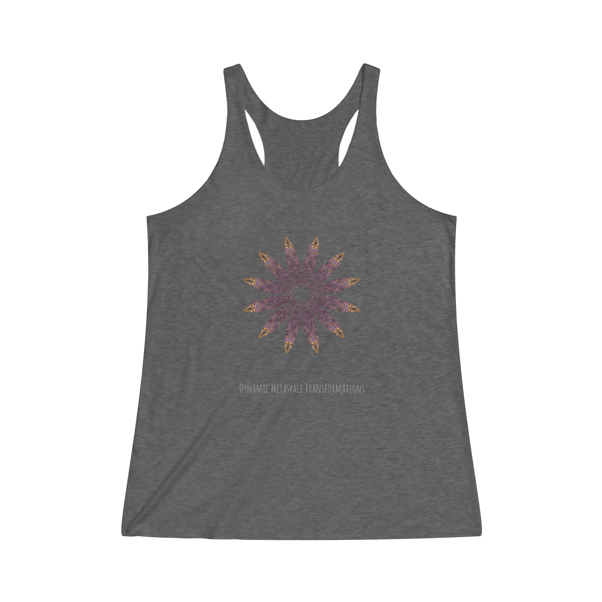Women's Tri-Blend Racerback Tank - Love Light Mandalas No.2