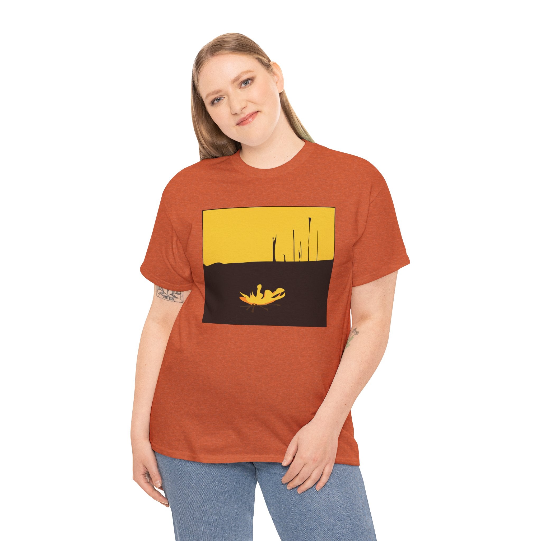Unisex Heavy Cotton Tee - The Traveller Series (Fire)
