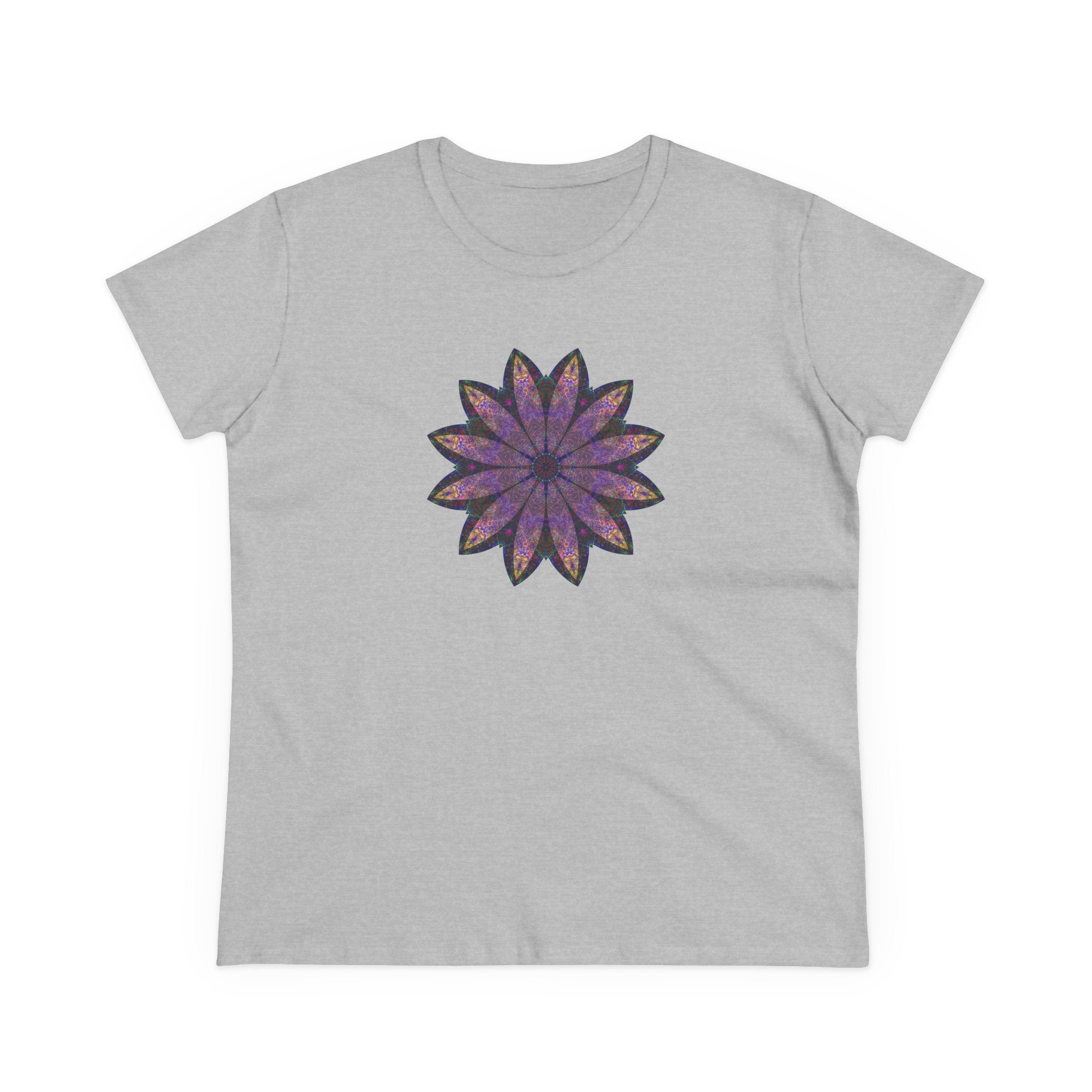 Women's Midweight Cotton Tee - Love Light Mandalas No.24