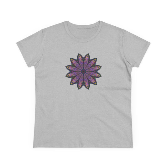 Women's Midweight Cotton Tee - Love Light Mandalas No.24