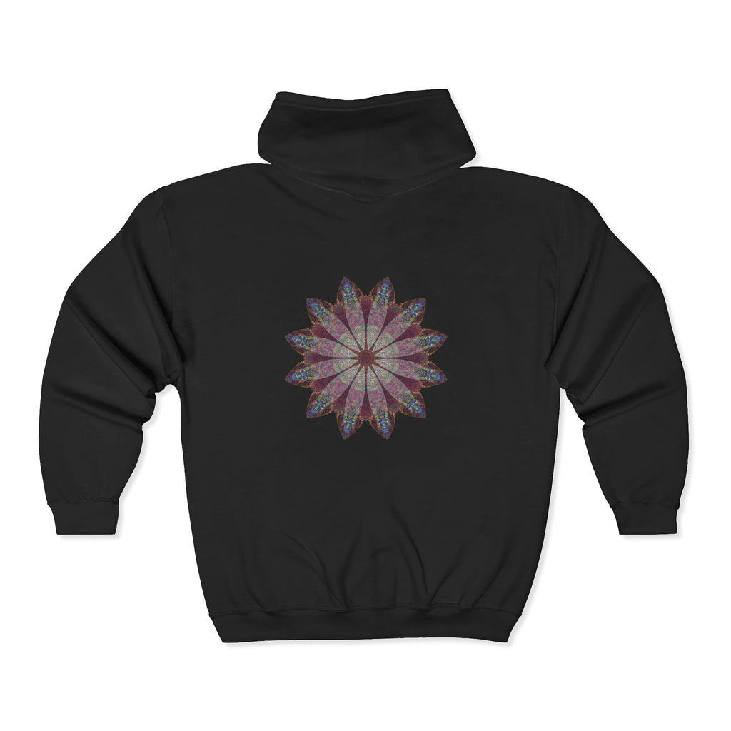 Unisex Heavy Blend™ Full Zip Hooded Sweatshirt - Love Light Mandalas No.9